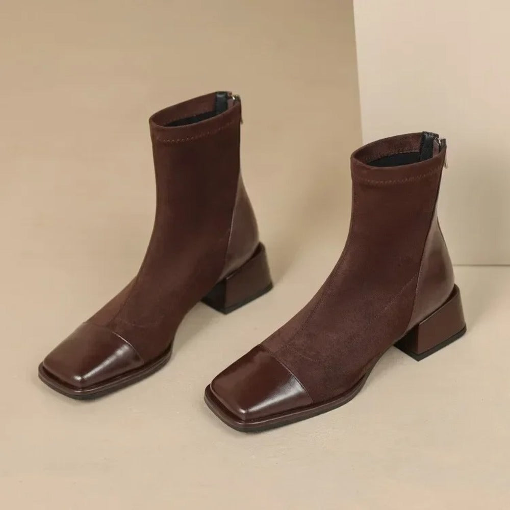 Bottines prune femme