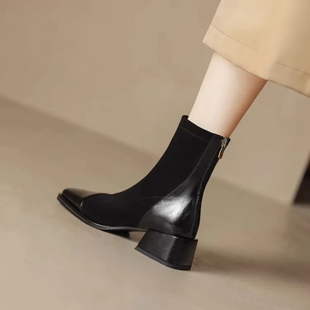 Bottines prune femme