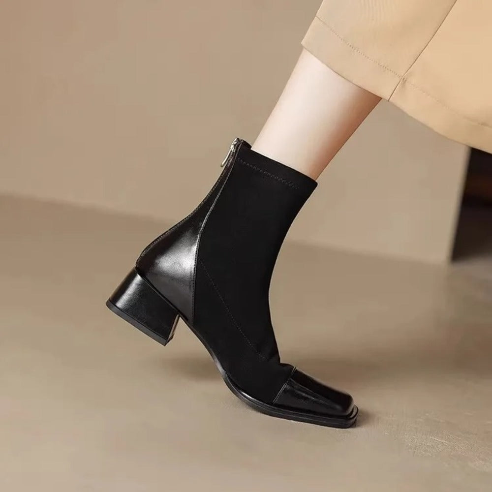 Bottines prune femme