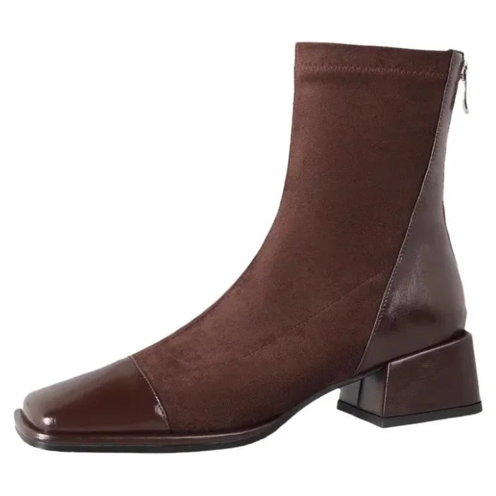 Bottines prune femme