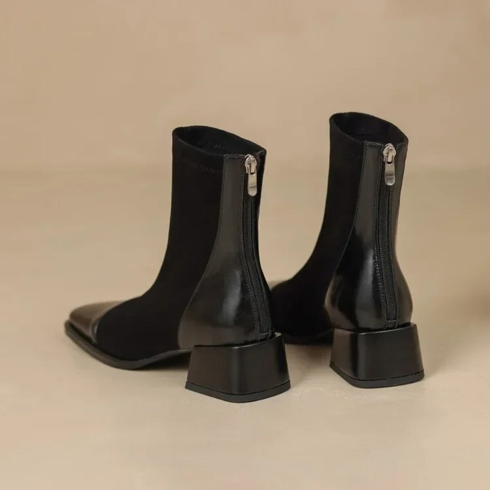 Bottines prune femme