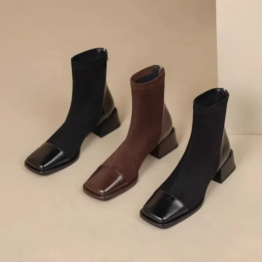 Bottines prune femme