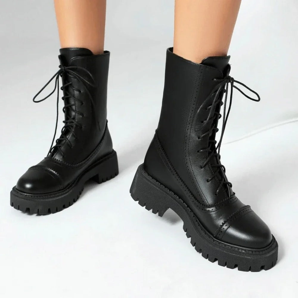 Bottines rouge bordeaux