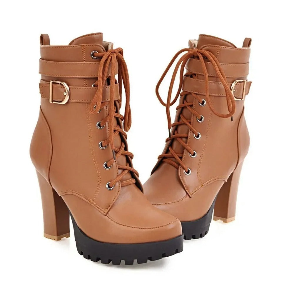 Bottines talons carrés