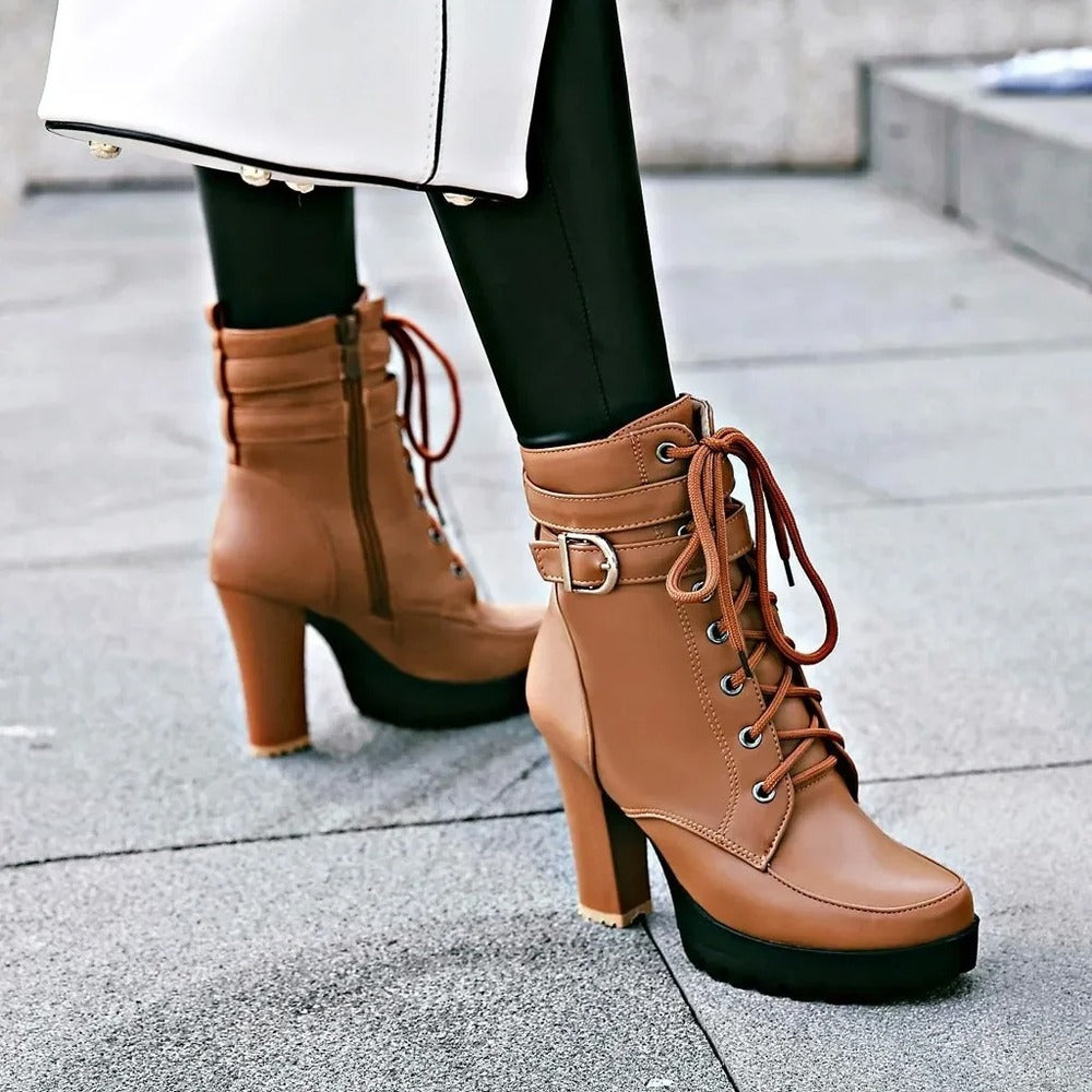 Bottines talons carrés