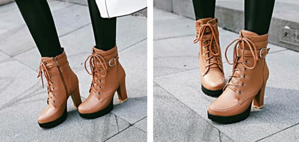 Bottines talons carrés