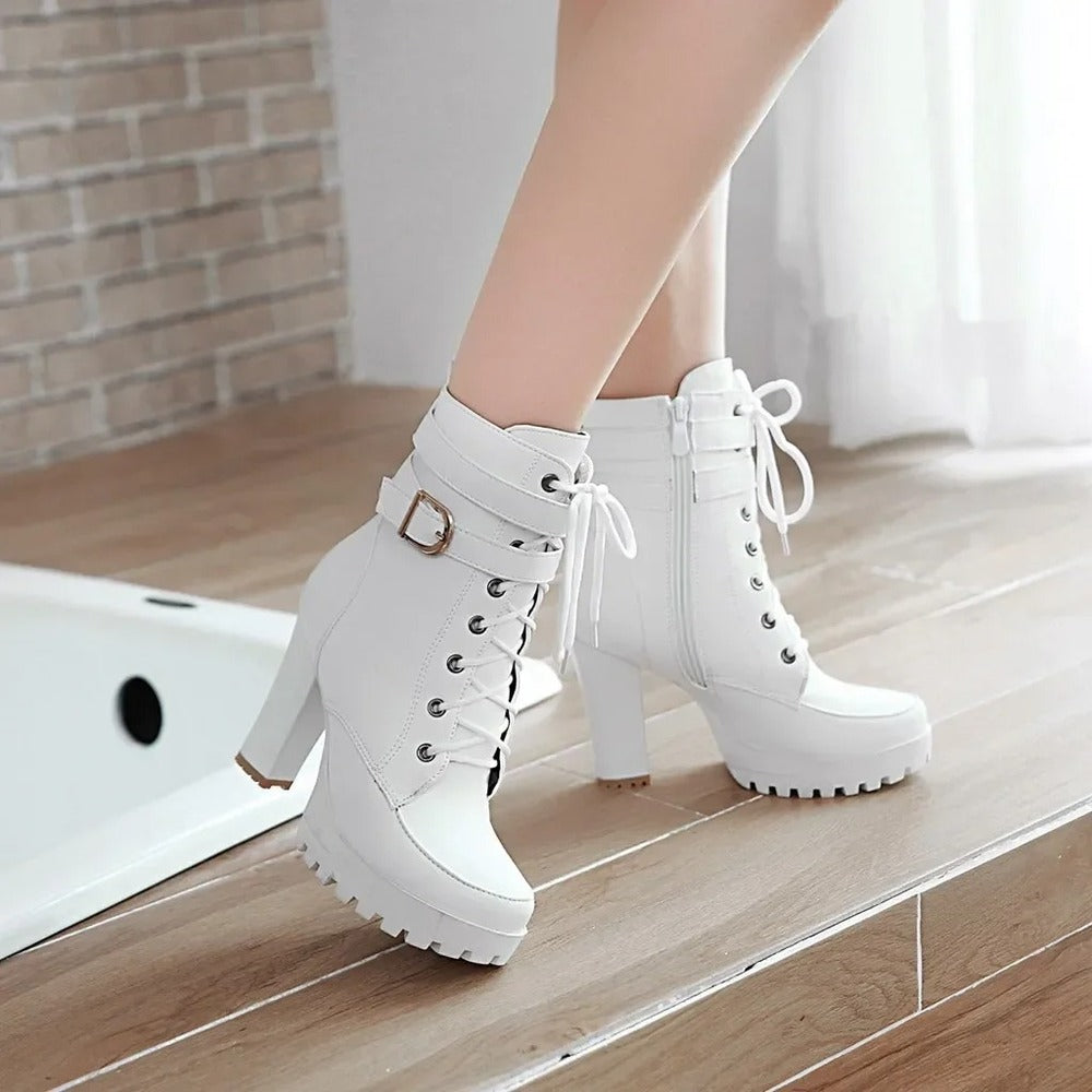 Bottines talons carrés