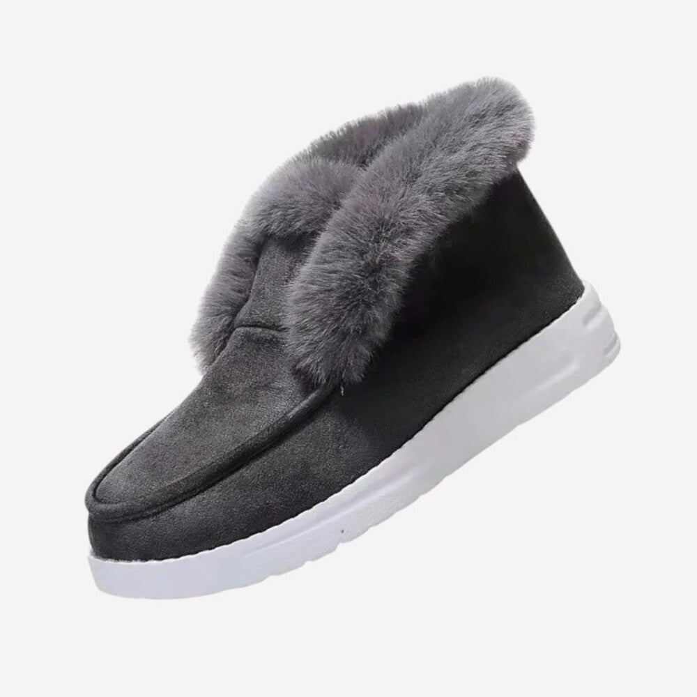 Bottines confortables doublées en moumoute