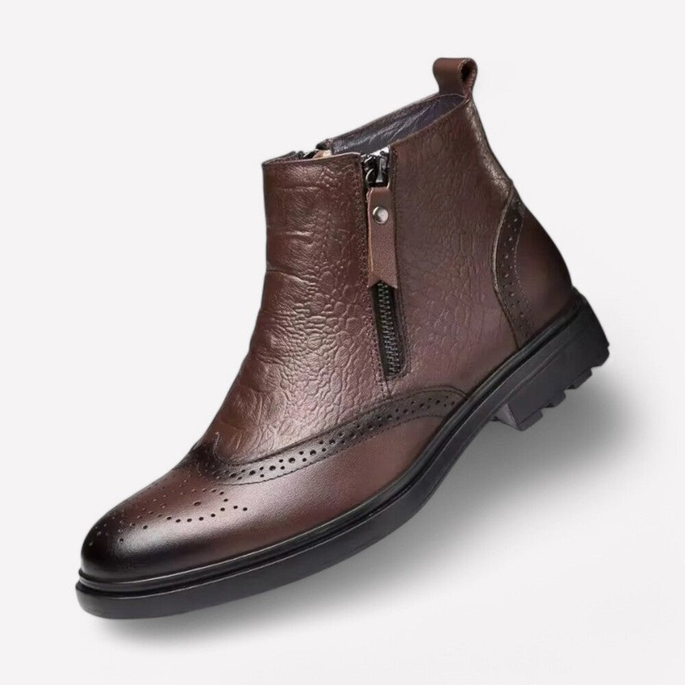 Bottines homme cuir zip