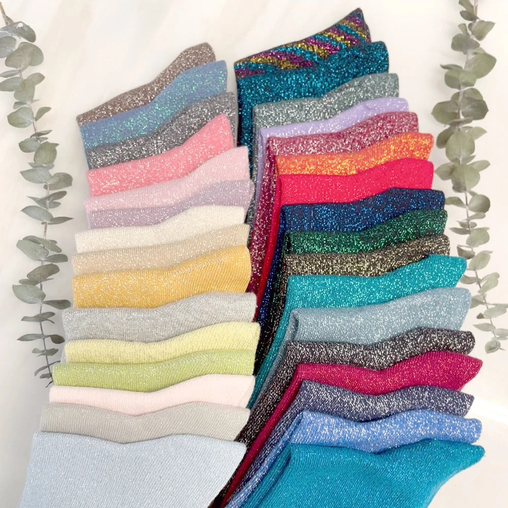 Chaussettes paillettes femme