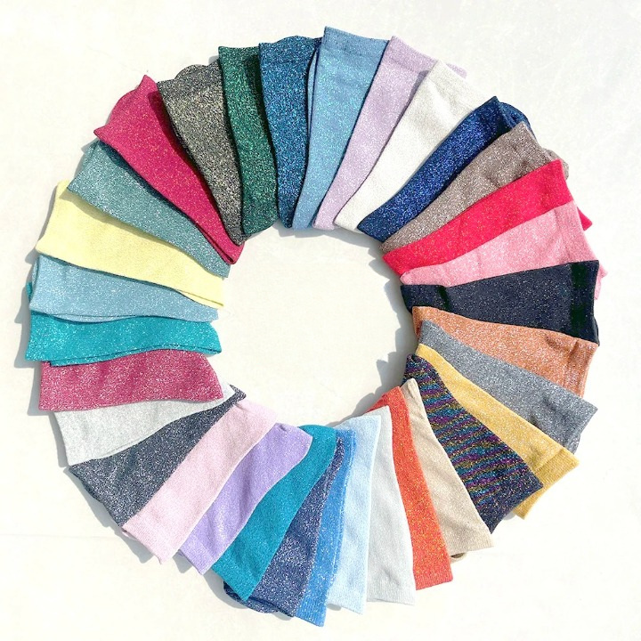 Chaussettes paillettes femme