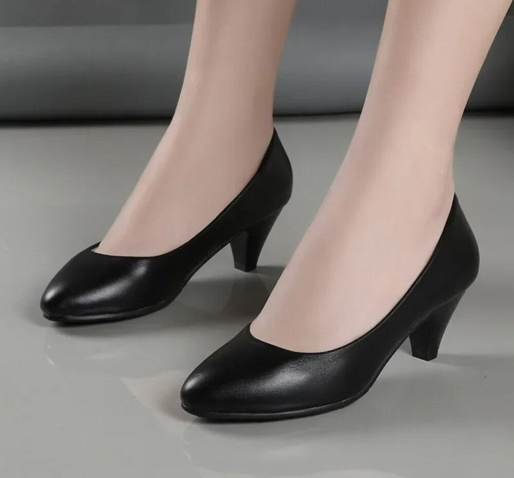Escarpin en cuir pour femme