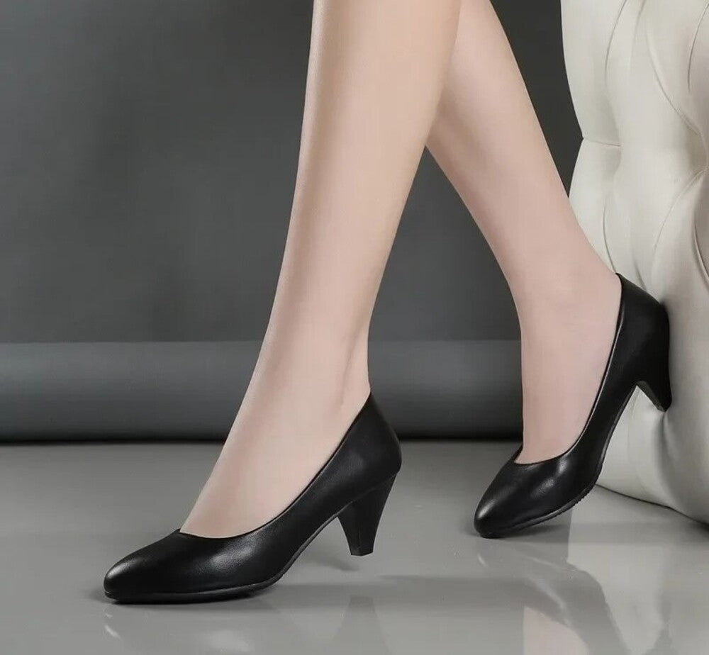 Escarpin en cuir pour femme