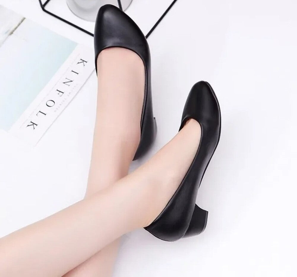 Escarpin en cuir pour femme