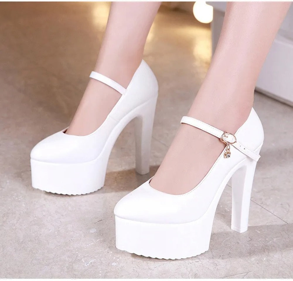 Escarpin femme blanc