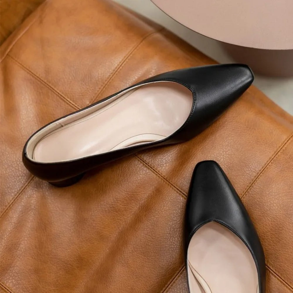 Escarpin femme camel
