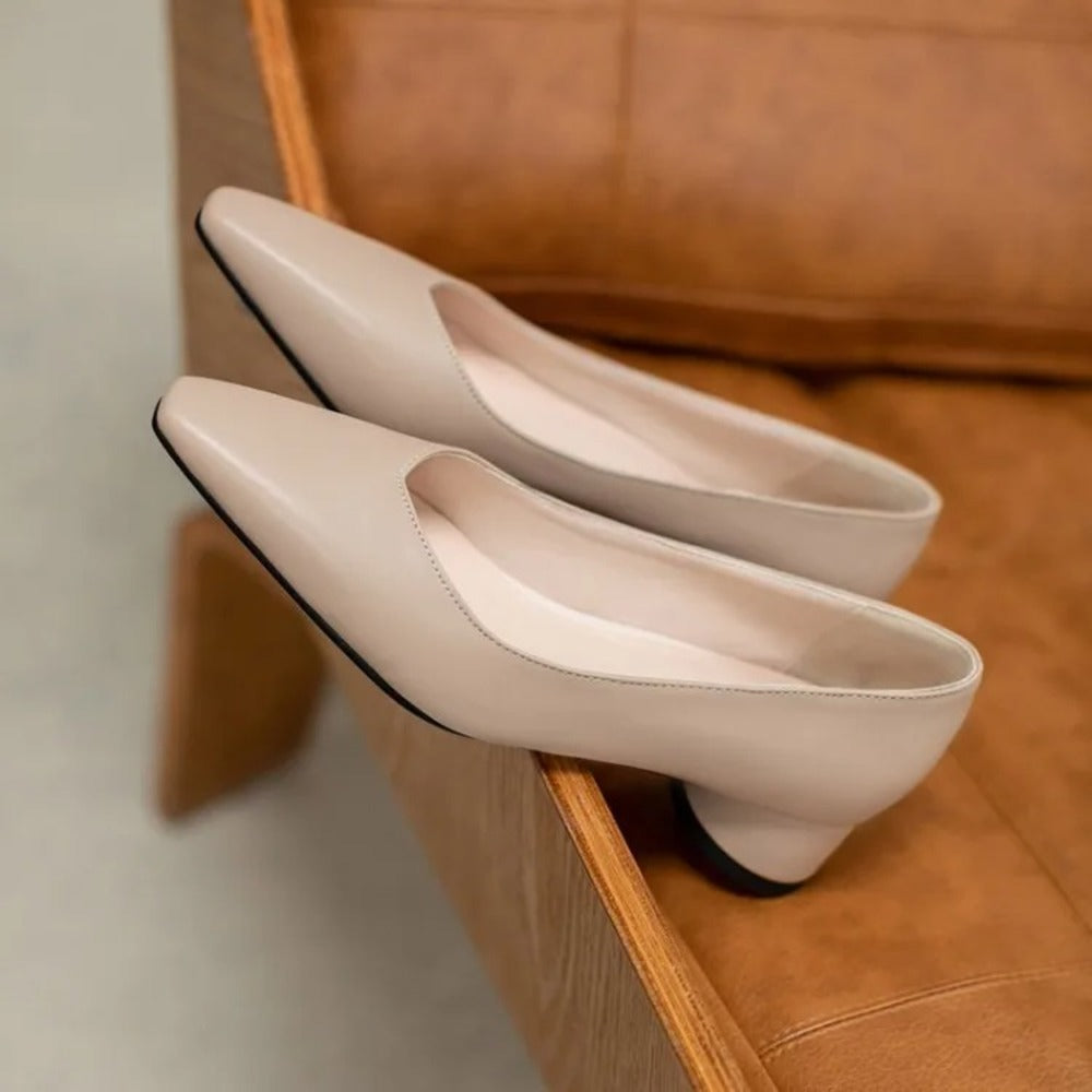 Escarpin femme camel