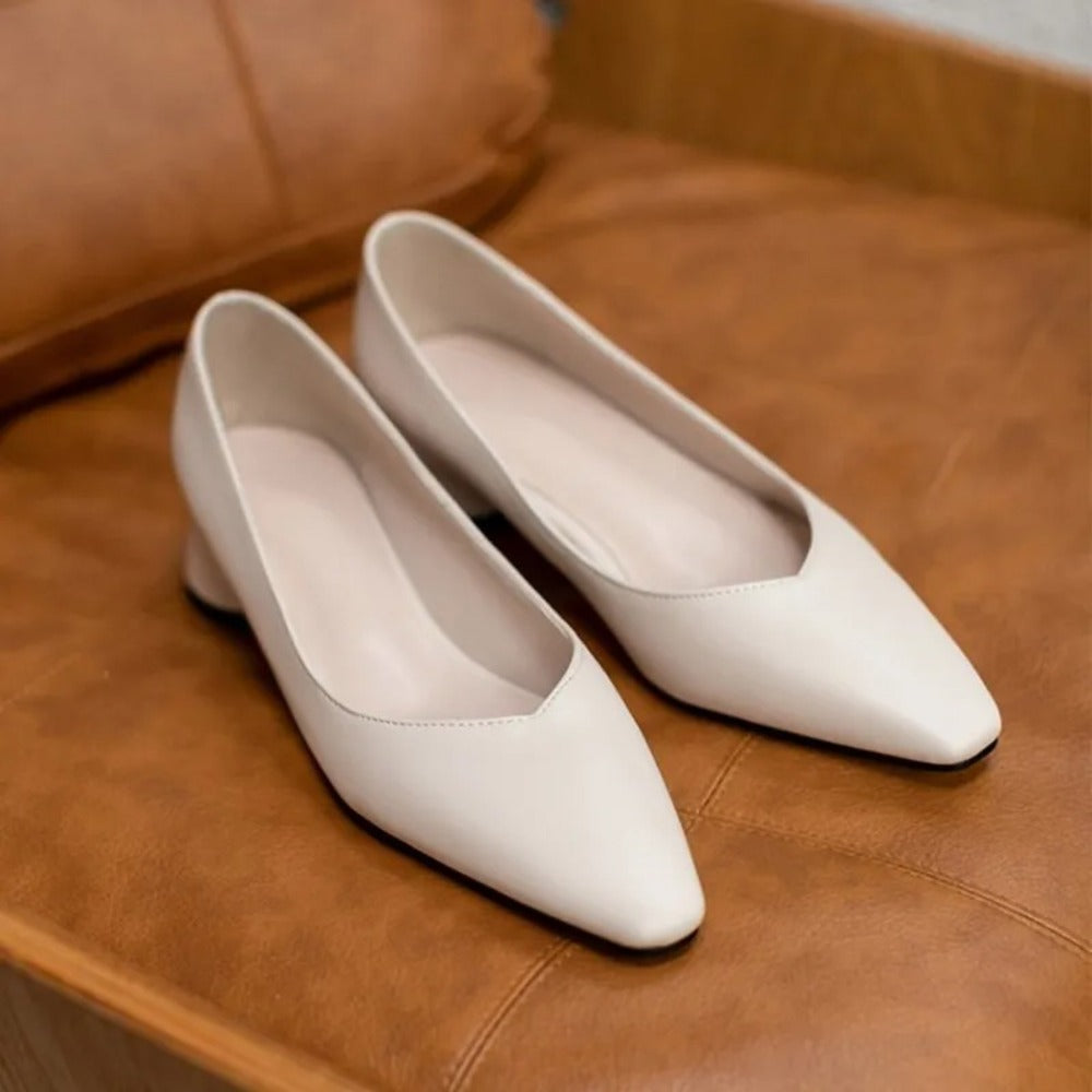 Escarpin femme camel