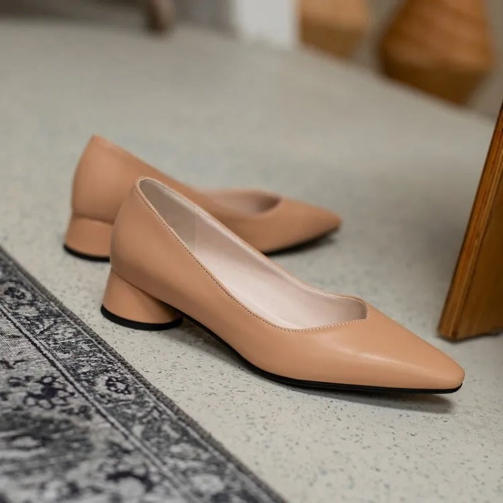 Escarpin femme camel