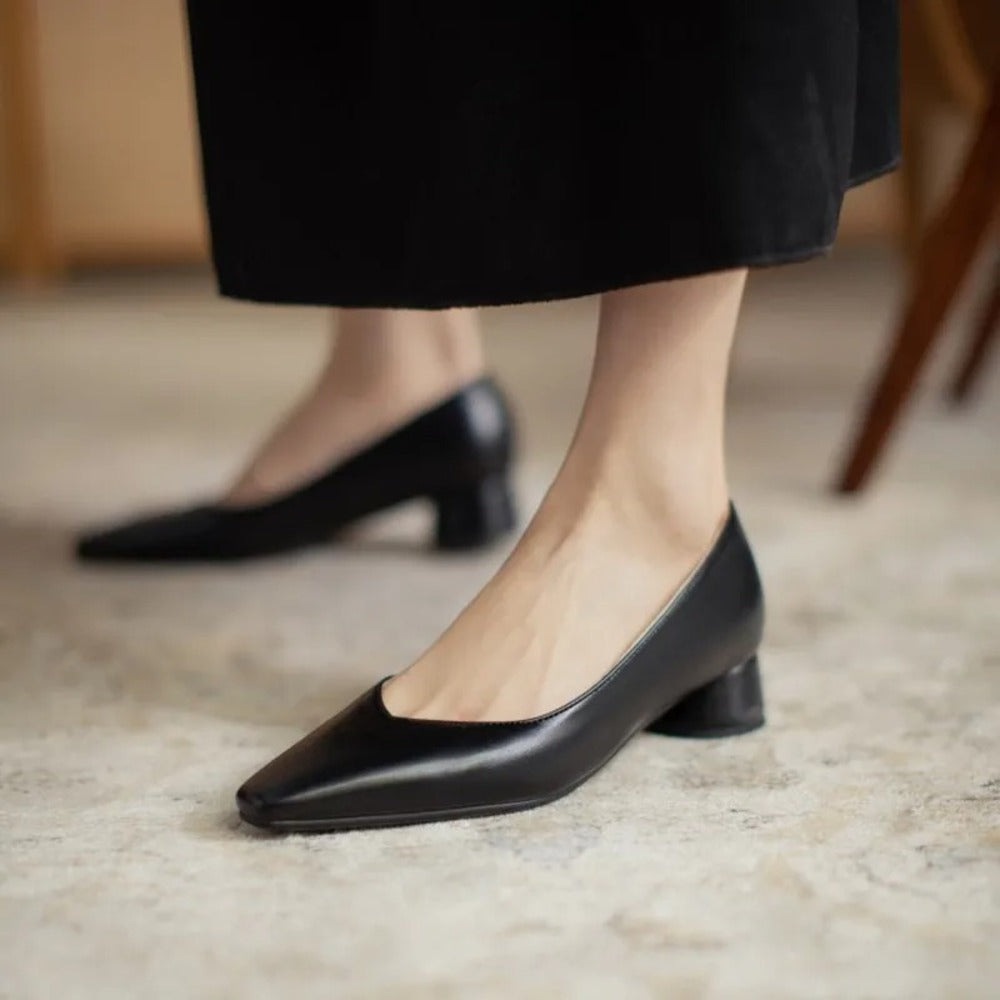 Escarpin femme camel