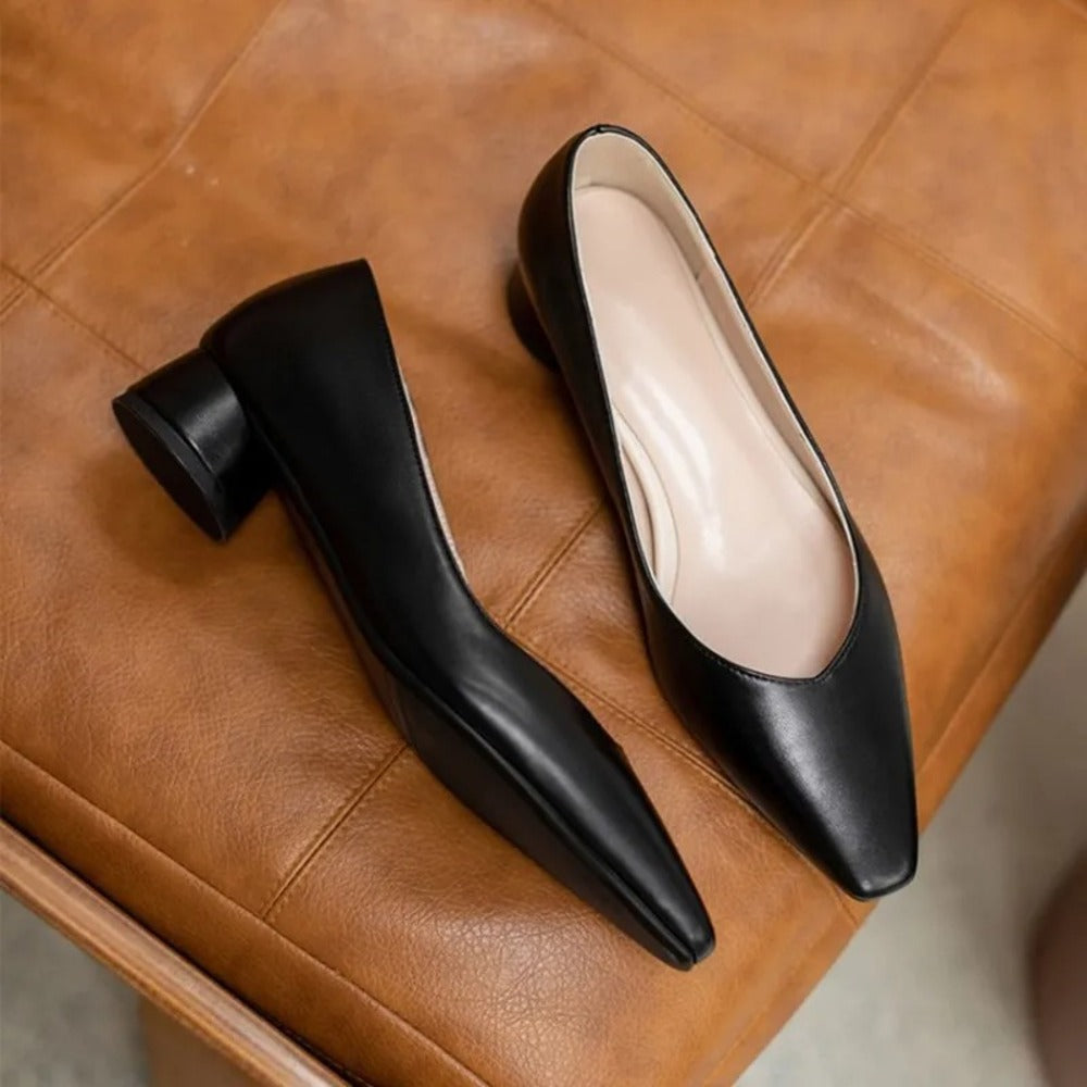Escarpin femme camel