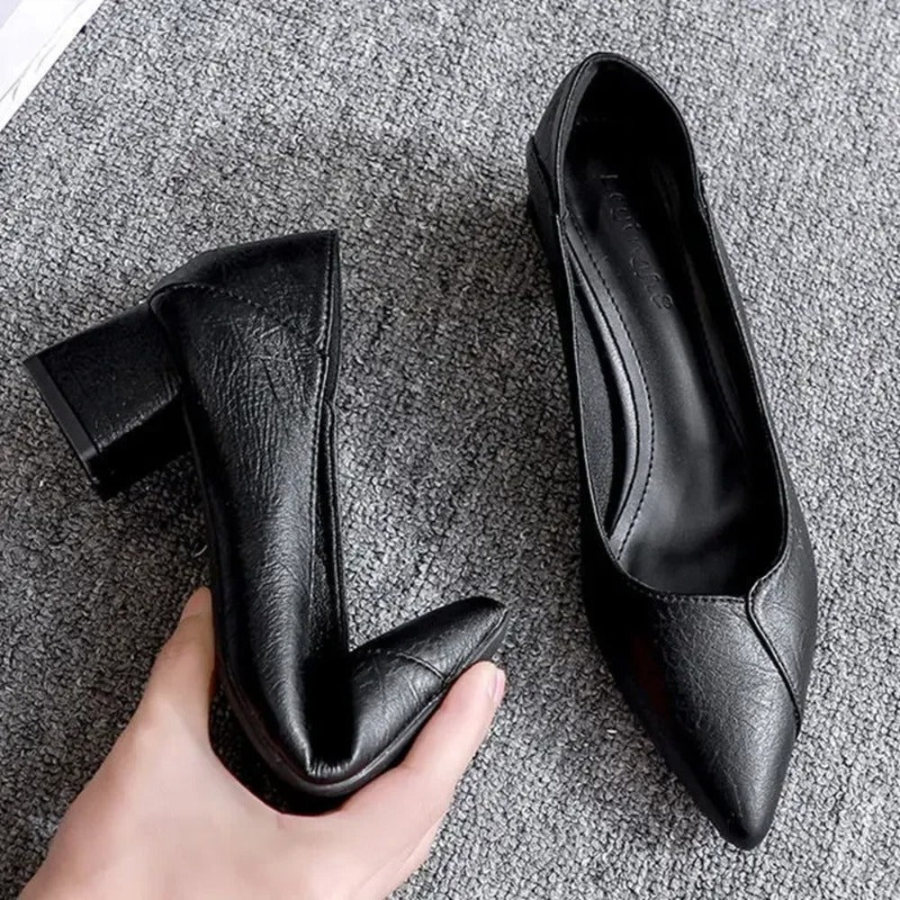 Escarpin noir femme petit talon