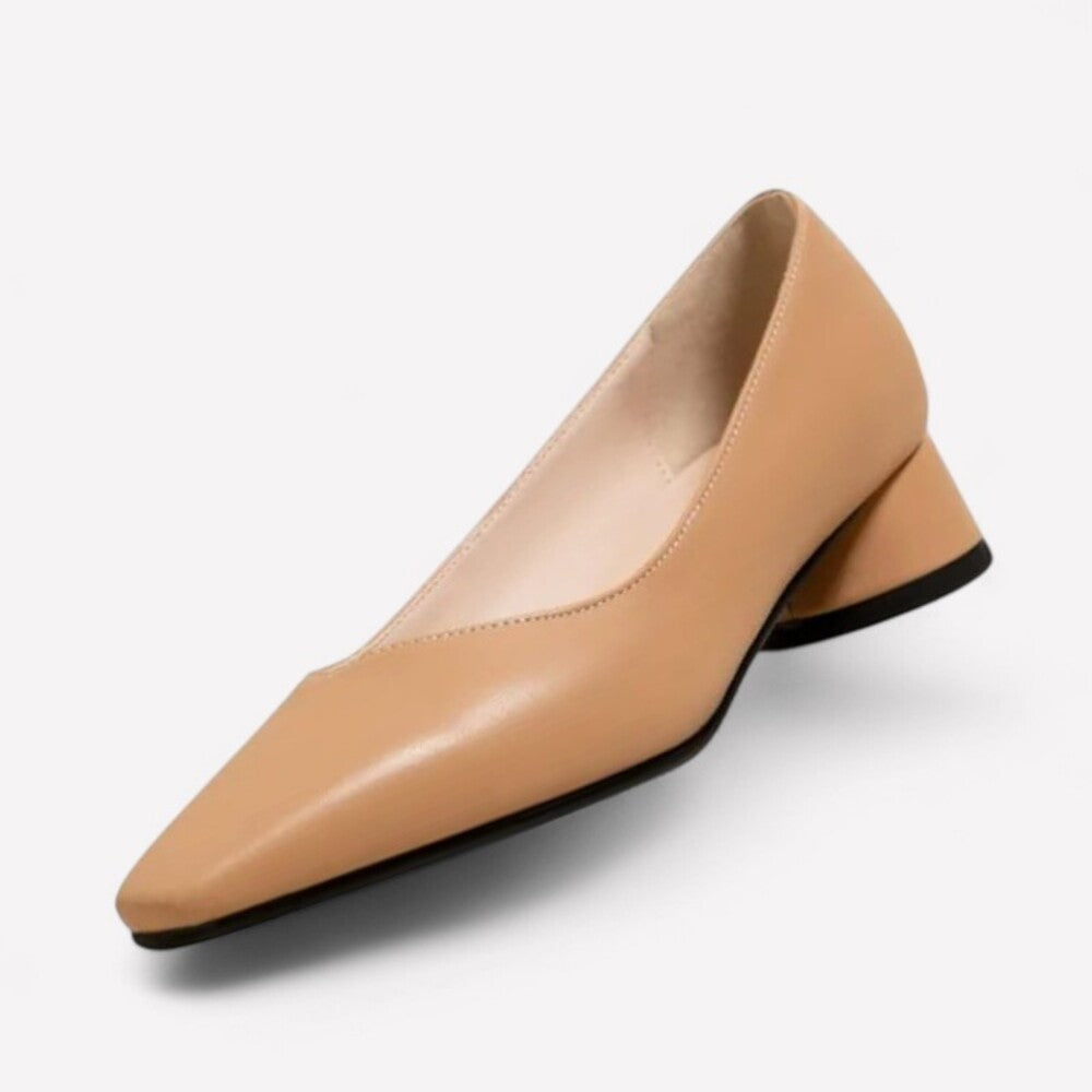 Escarpin femme camel