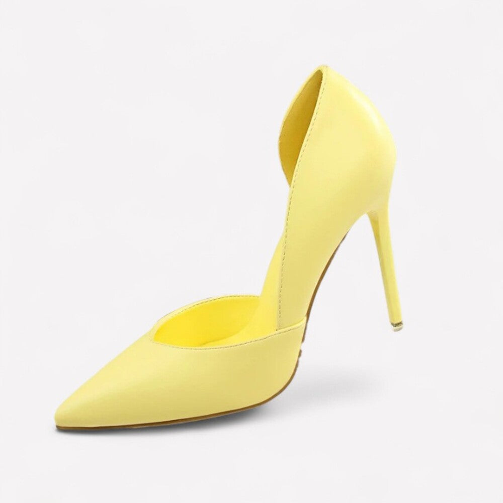 Escarpin jaune femme