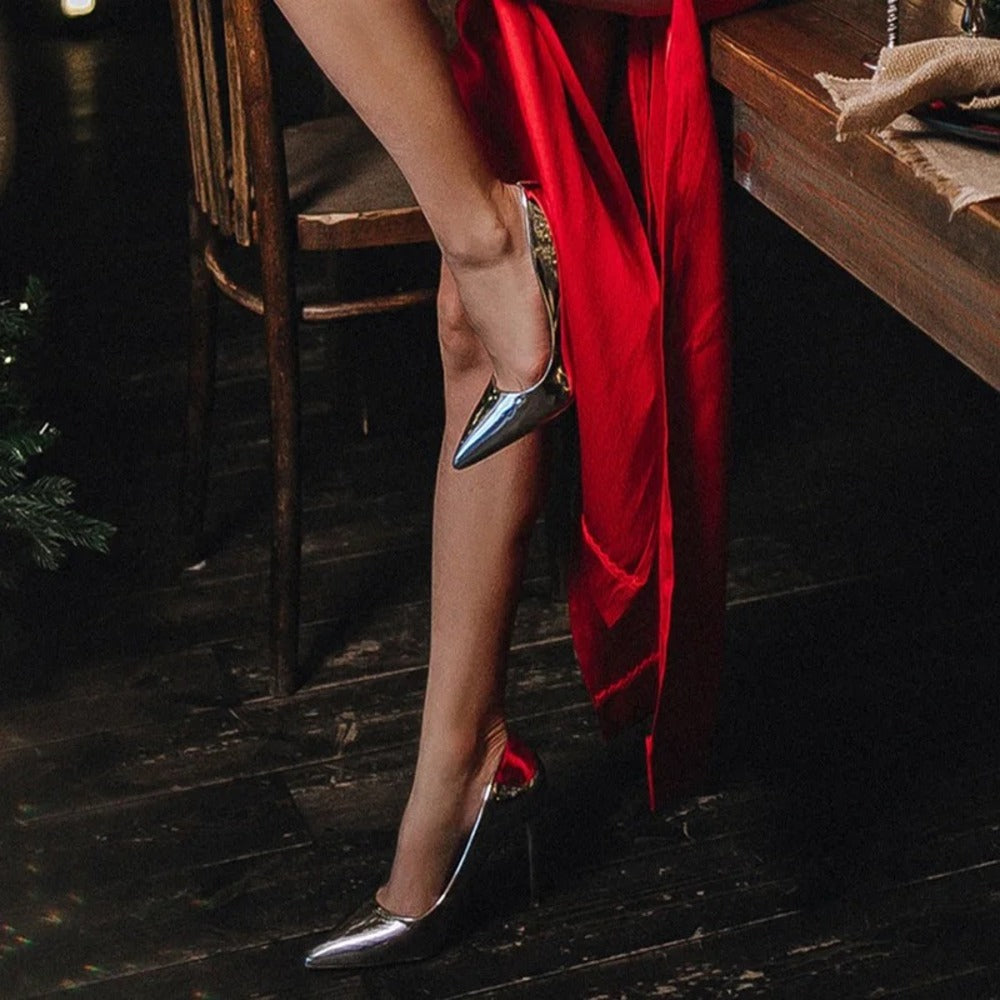 Escarpins dorées femme