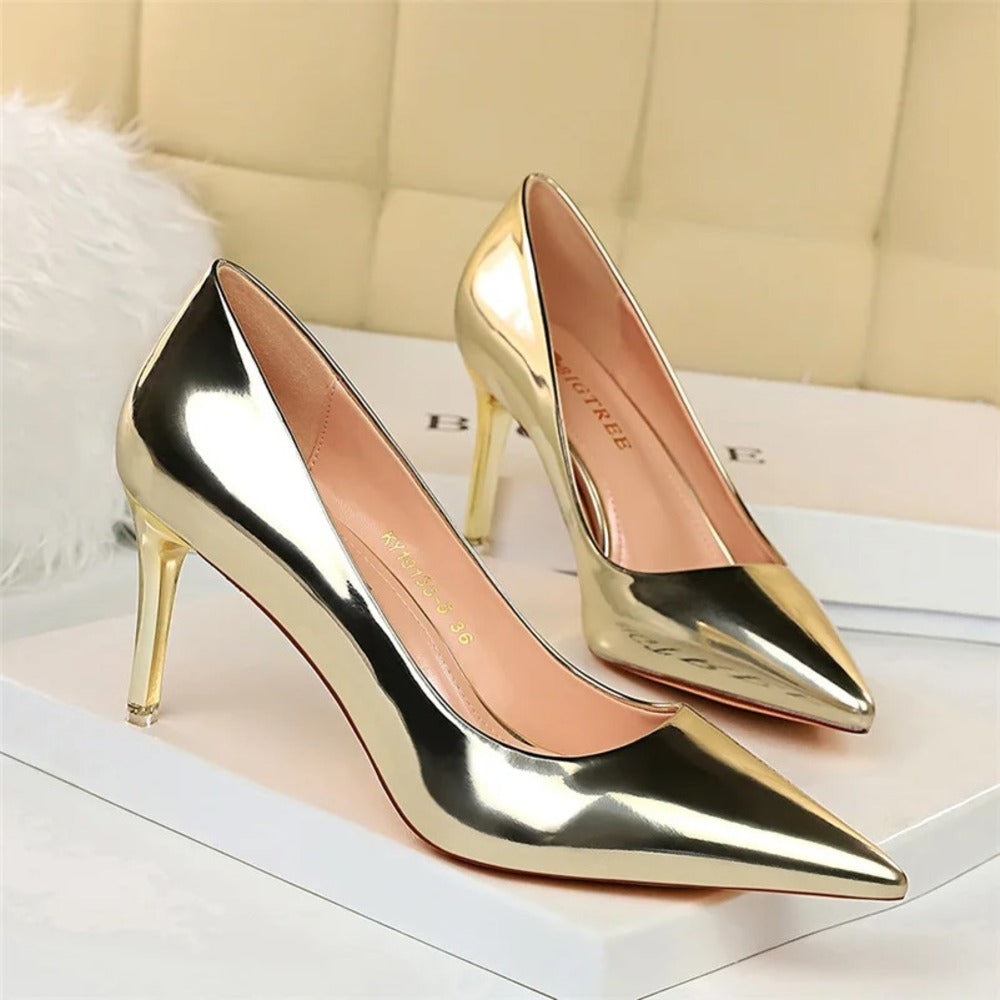 Escarpins dorées femme