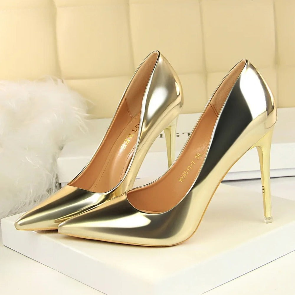 Escarpins dorées femme