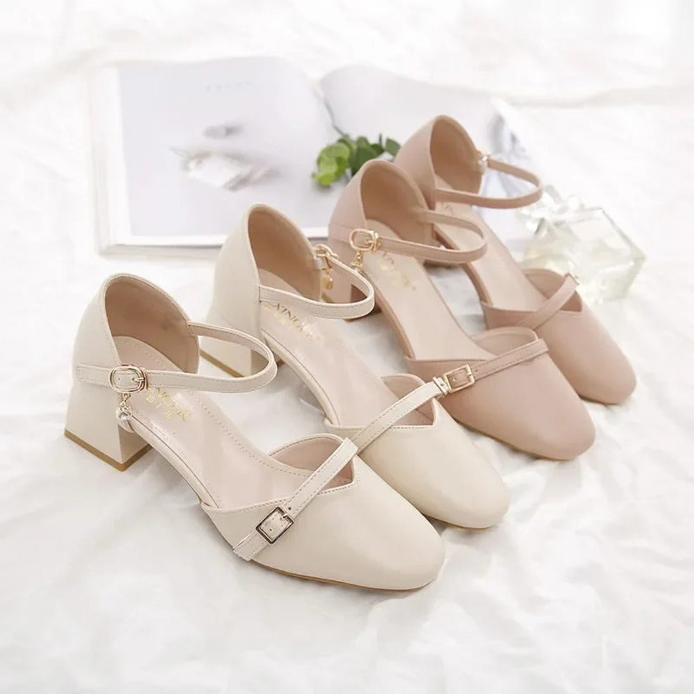 Escarpins femme beige