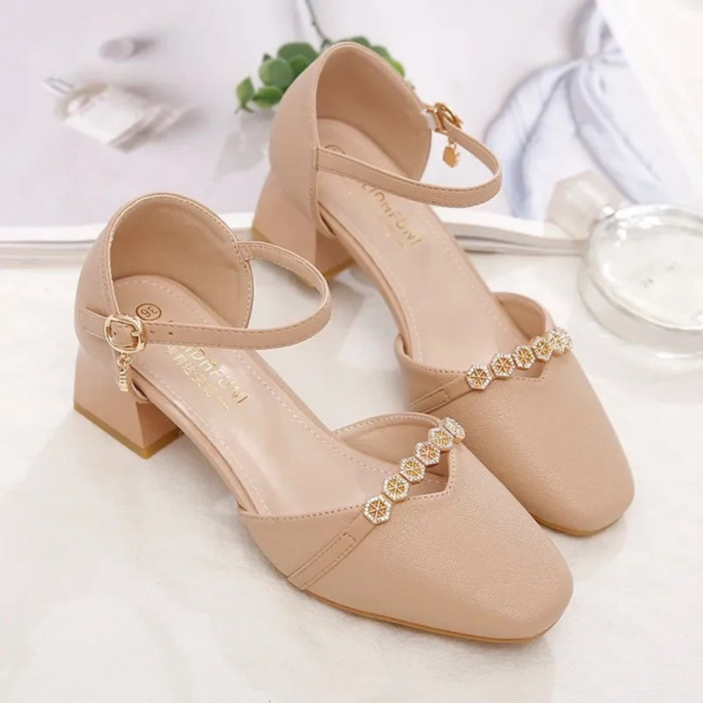 Escarpin femme beige