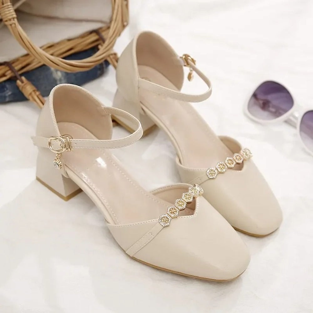 Escarpins femme beige