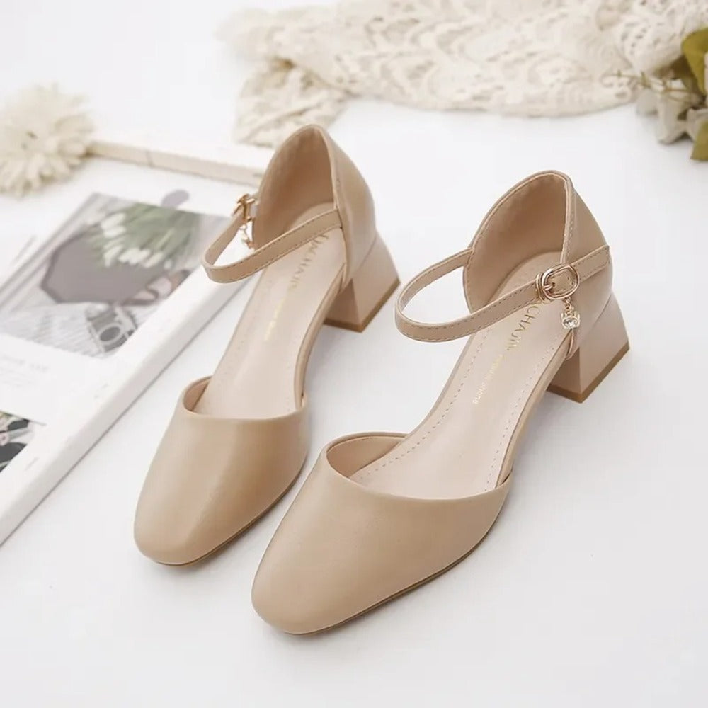 Escarpins femme beige