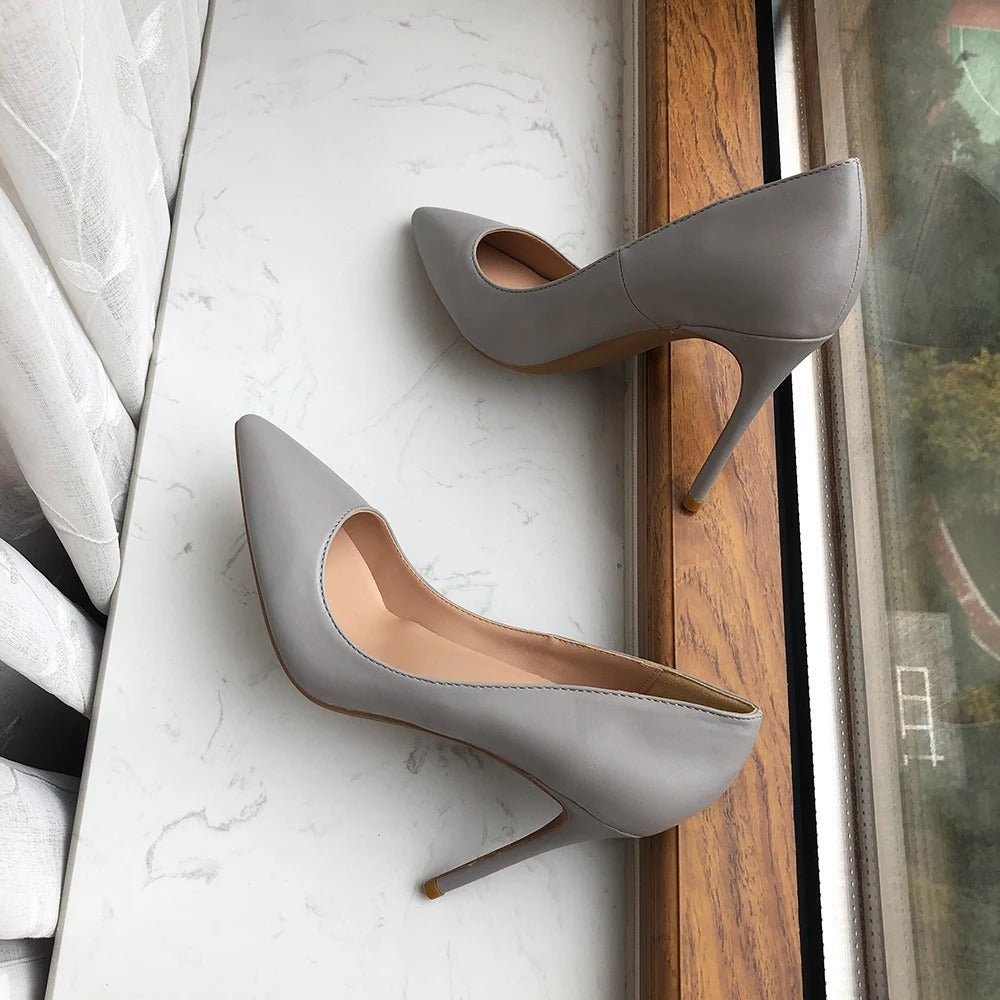 Escarpins femme gris