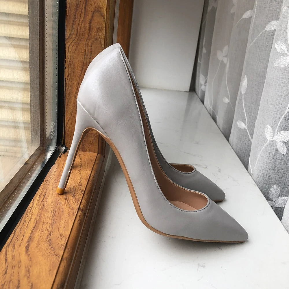 Escarpins femme gris