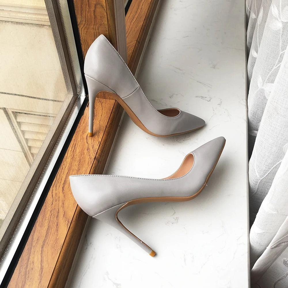 Escarpins femme gris