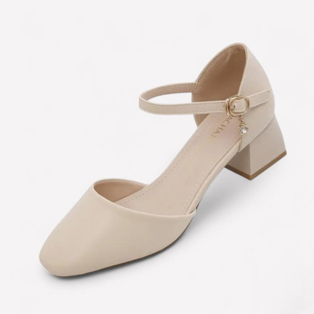 Escarpin femme beige
