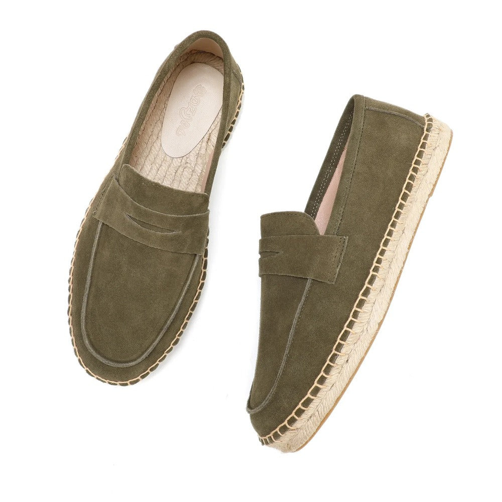 Espadrille en cuir homme