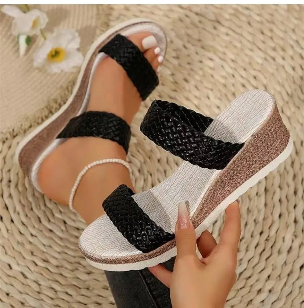 Espadrille femme compensée petit talon