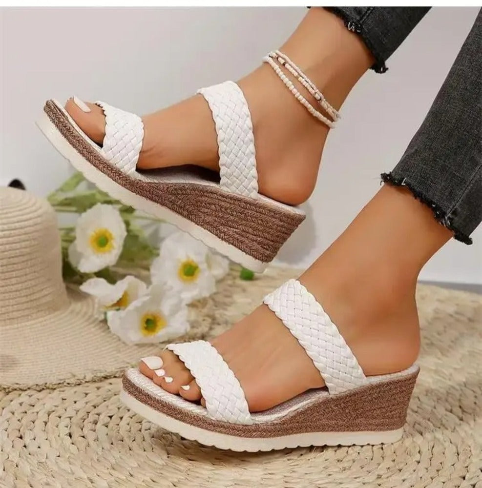 Espadrille femme compensée petit talon