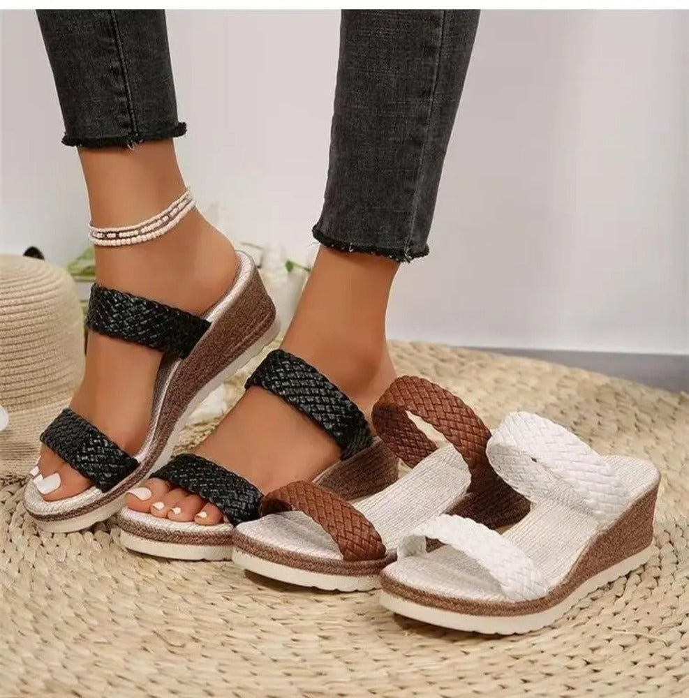 Espadrille femme compensée petit talon