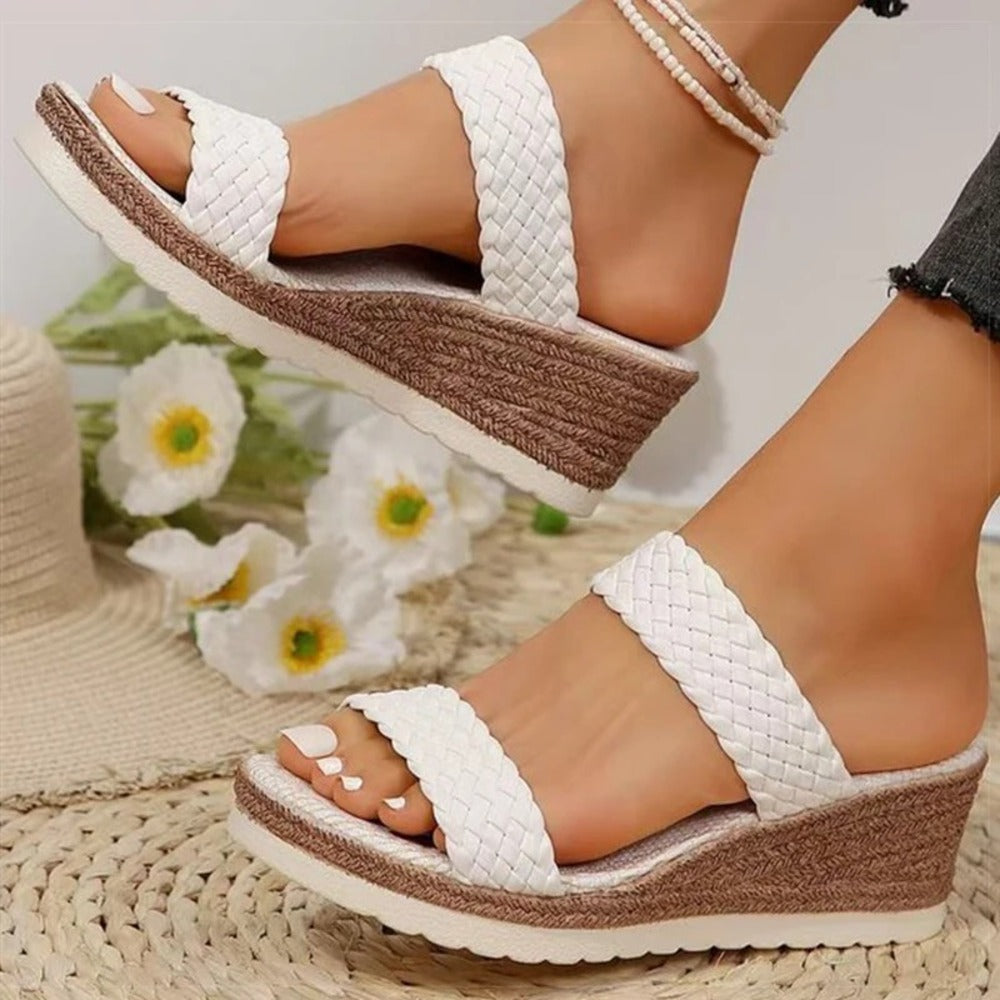 Espadrille femme compensée petit talon