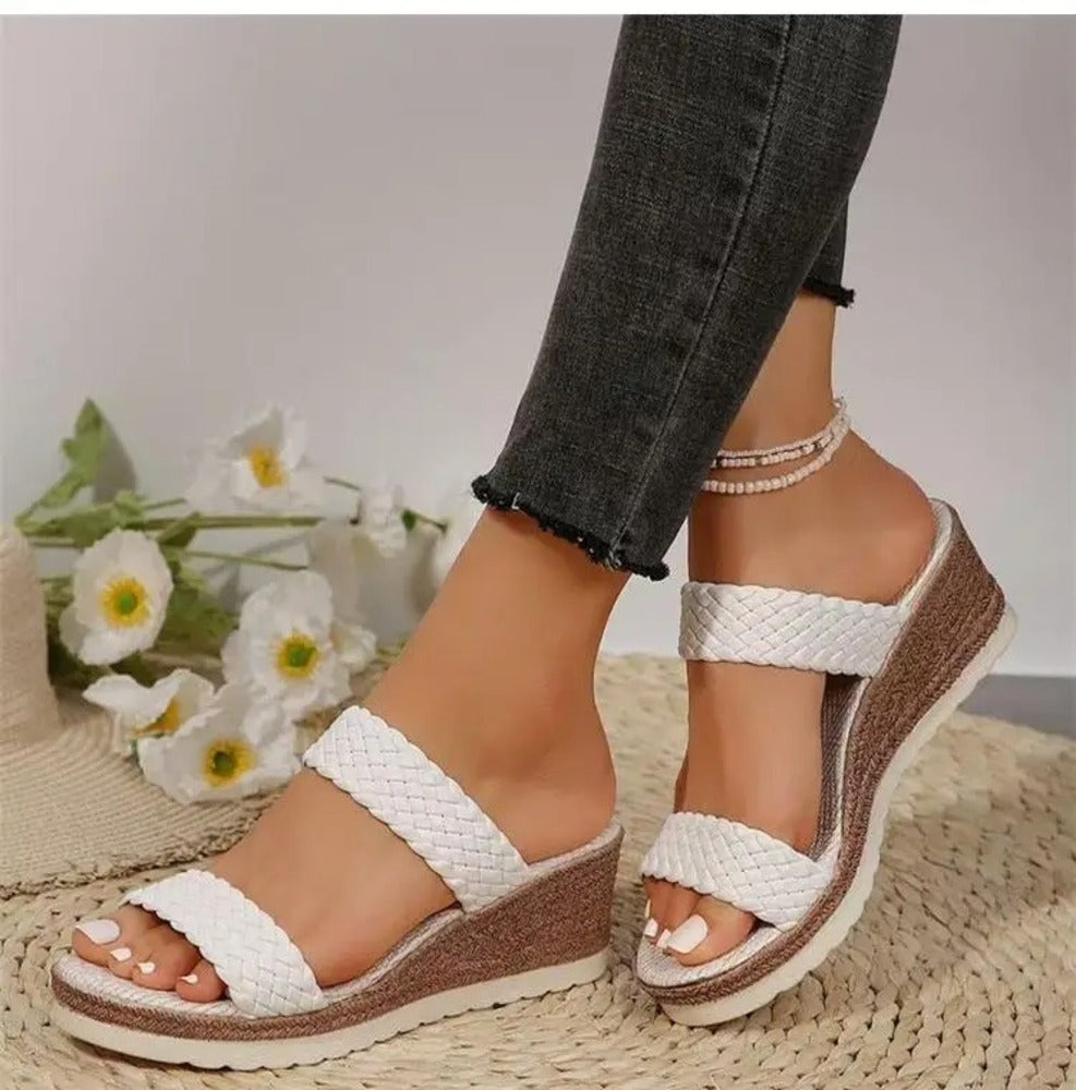 Espadrille femme compensée petit talon