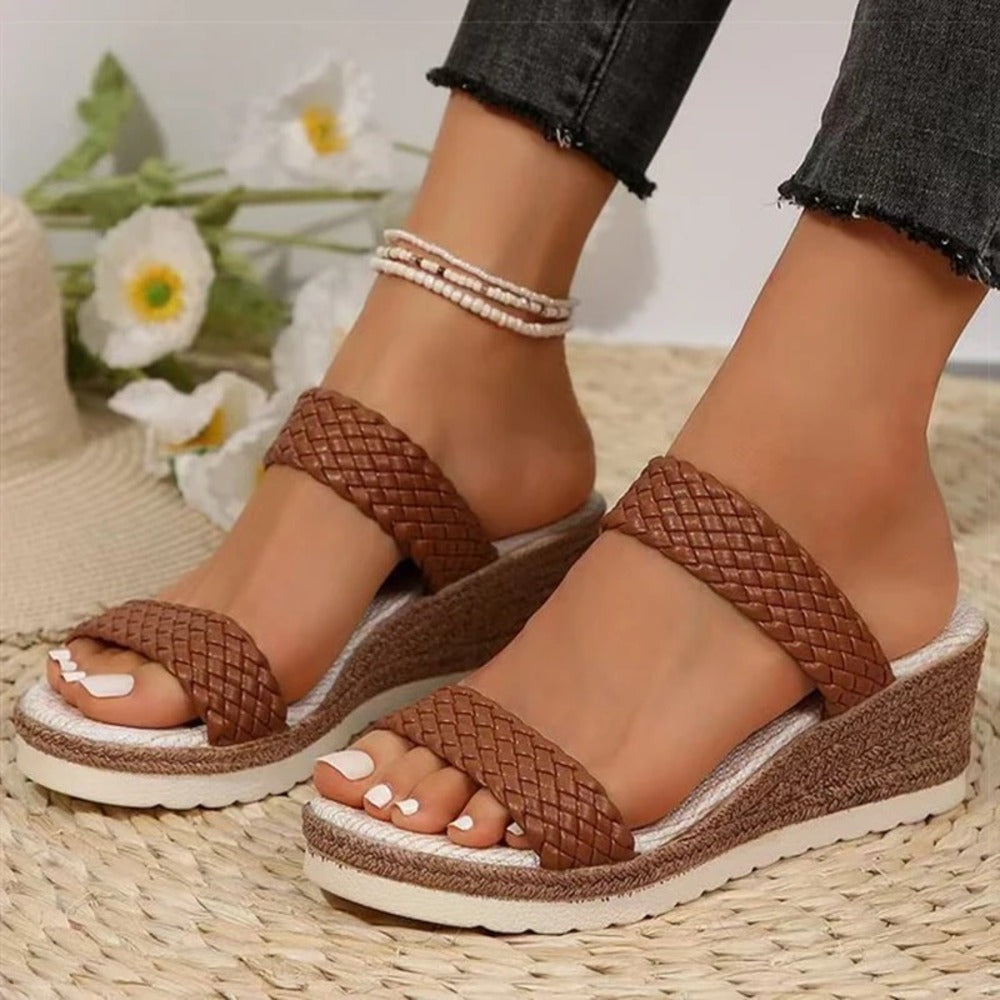 Espadrille femme compensée petit talon