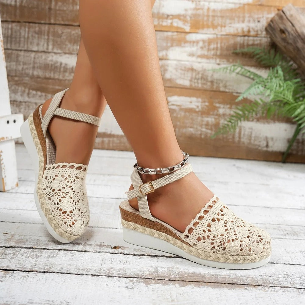 Espadrille femme dentelle
