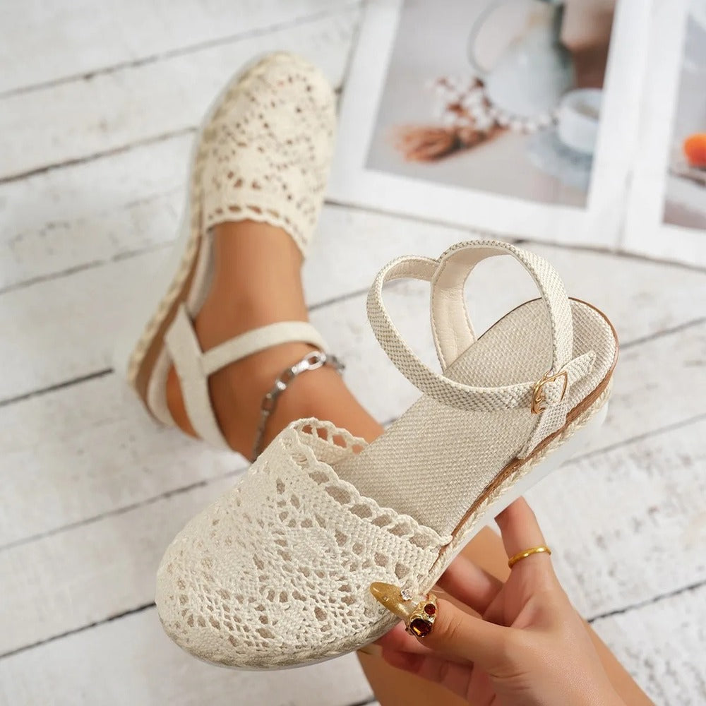 Espadrille femme dentelle