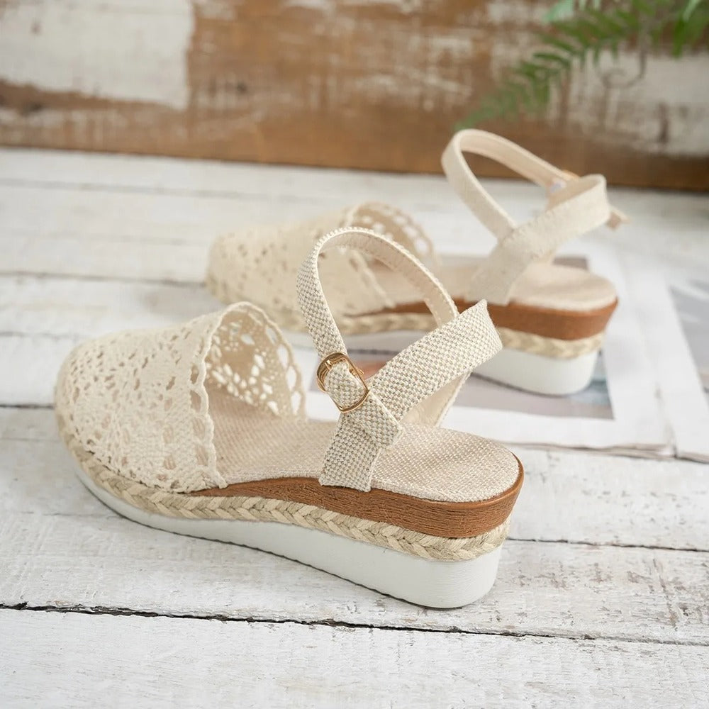 Espadrille femme dentelle