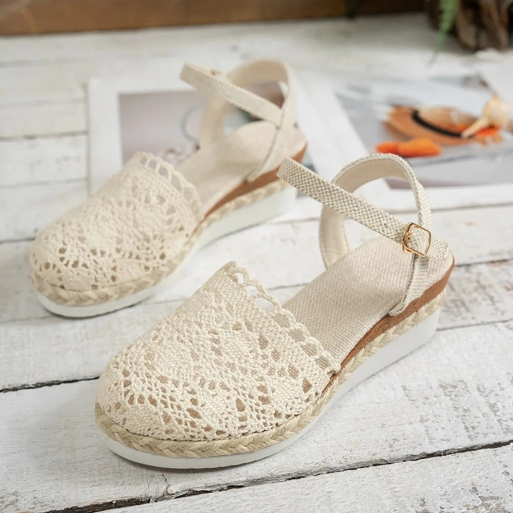 Espadrille femme dentelle